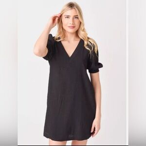 BB Dakota Steve Madden Black A-line Puff‎ Sleeve Mini Dress XL